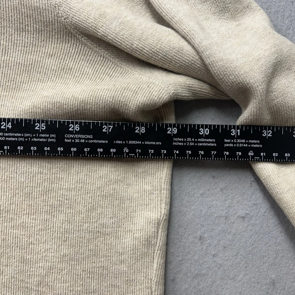 Polo Ralph Lauren Sweater‎ Mens 2XL Beige Quarter Zip Mock Neck Pullover Knit